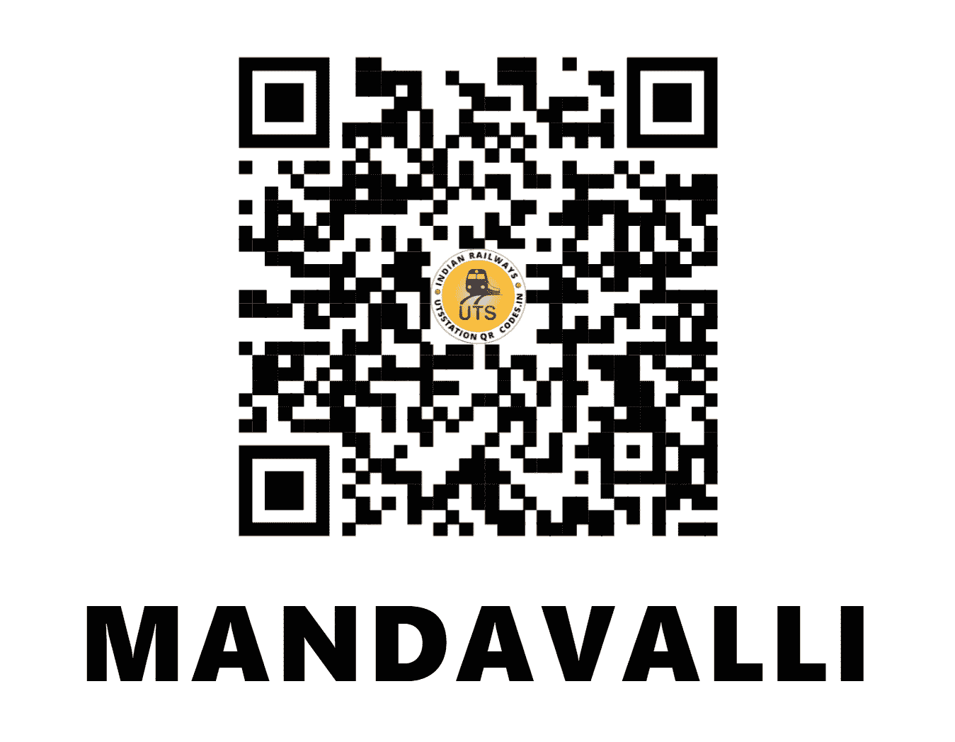 UTS QR Code for MANDAVALLI - MDVL - SC (ANDHRA PRADESH)